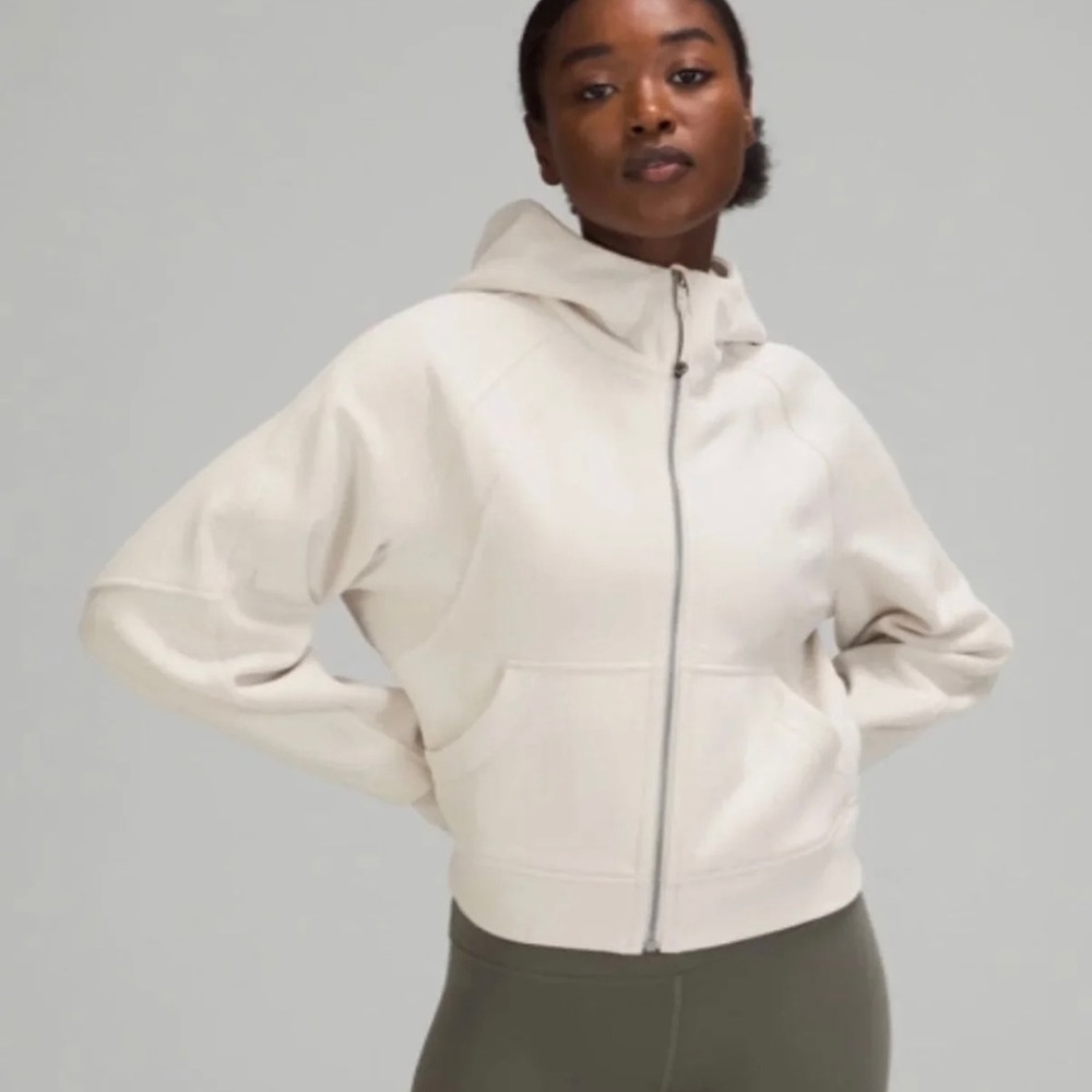 NWOT Lululemon Overiszed Scuba Full Zip White Opal